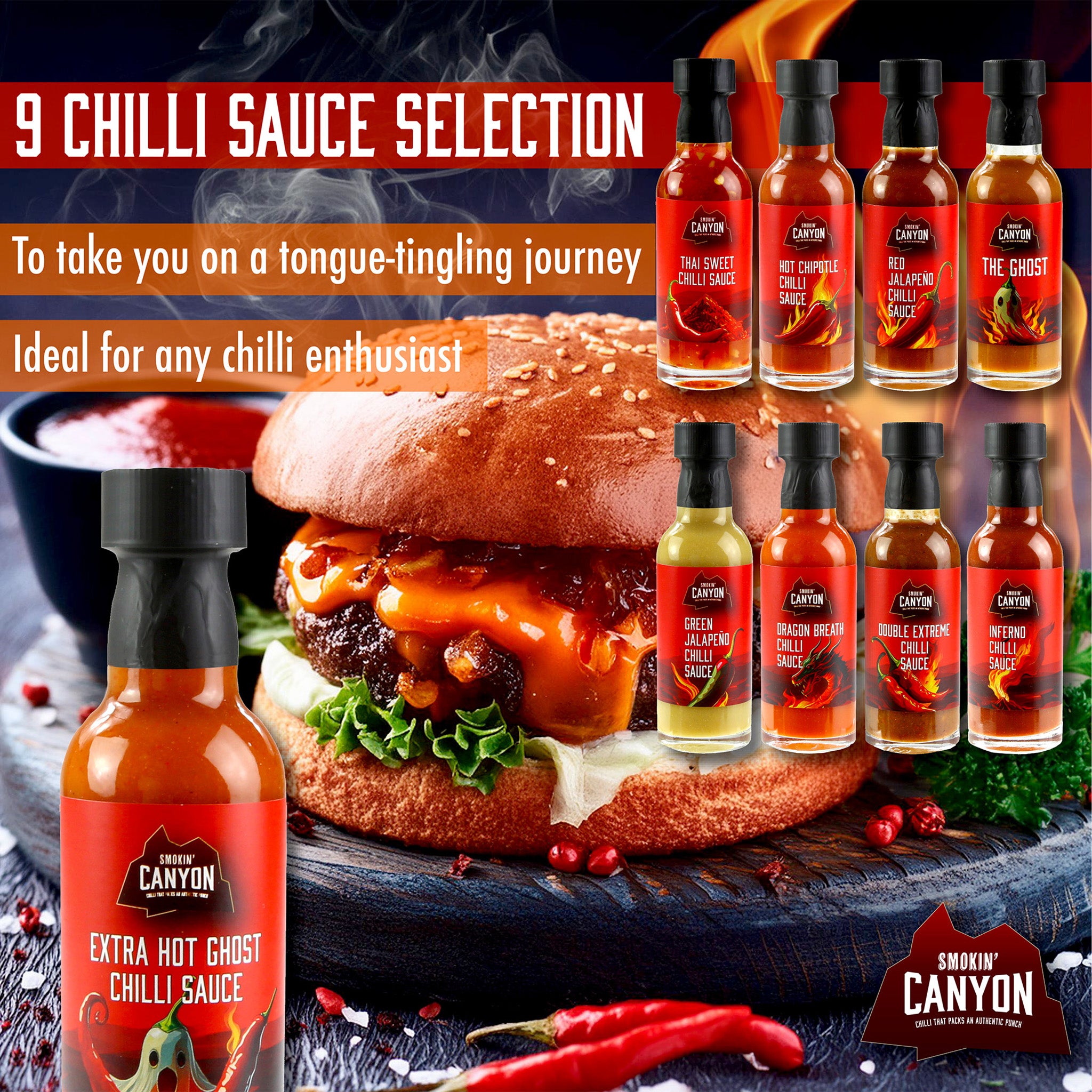 9 Hot Sauce Selection Gift Set
