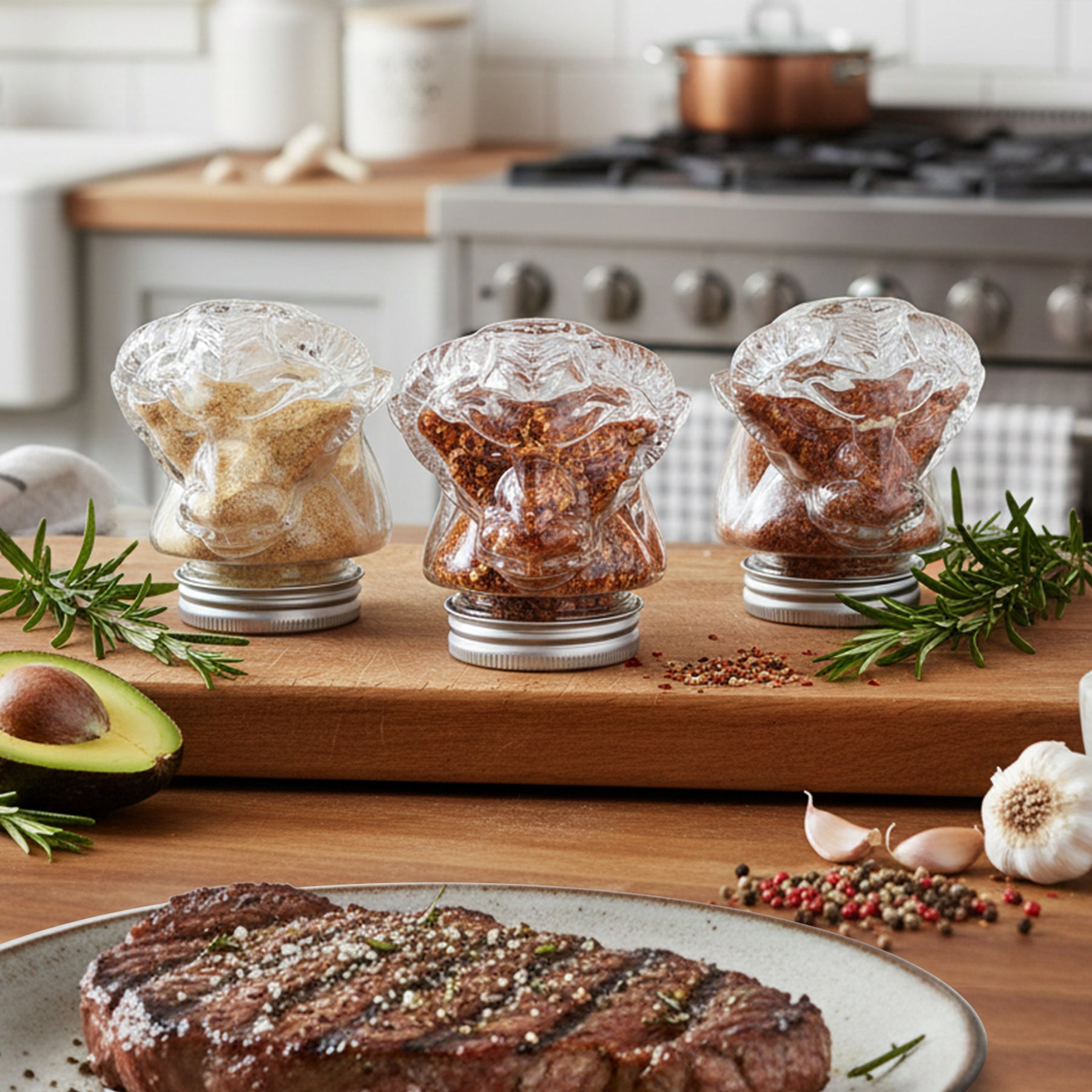 Bull's Head Barbecue Steak Rub Trio Gift Set
