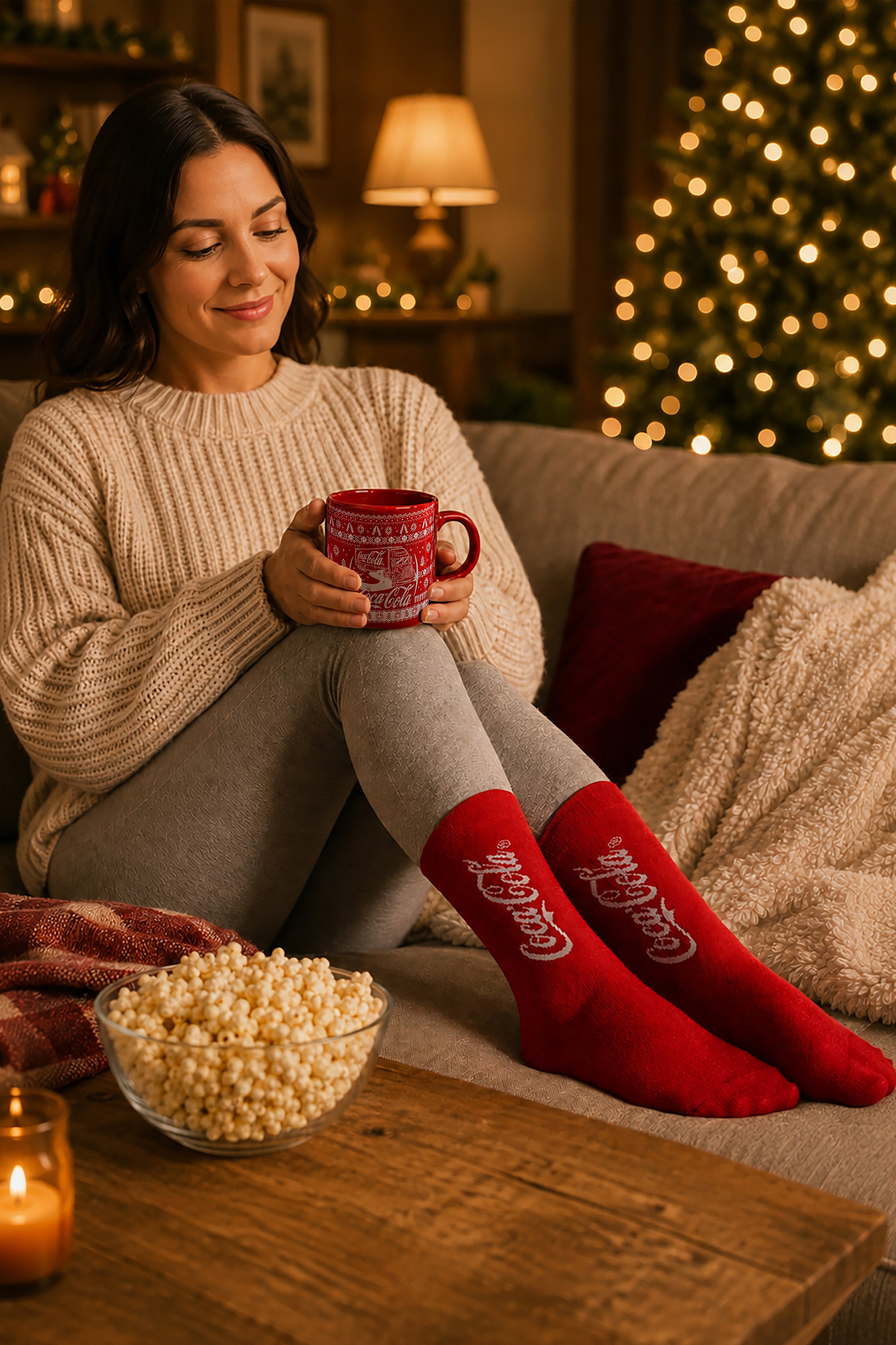 Coca-Cola Christmas Mug and Cosy Socks Gift Set