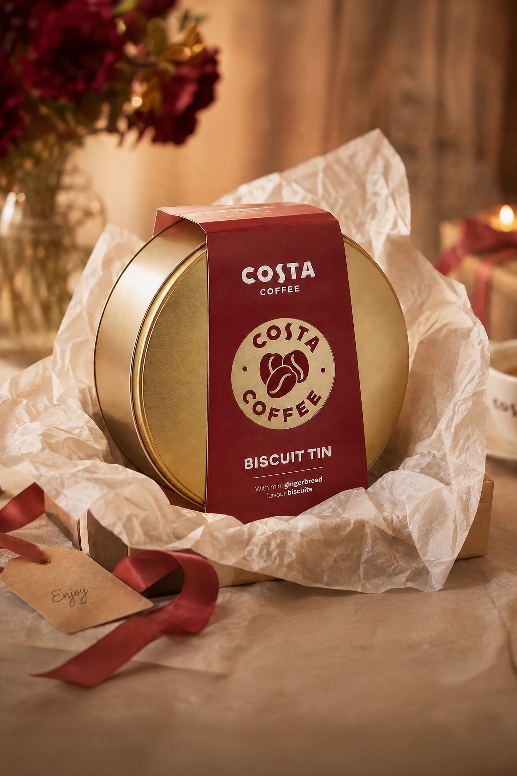 Costa Coffee Gingerbread Mini Biscuit Gift Tin 300g