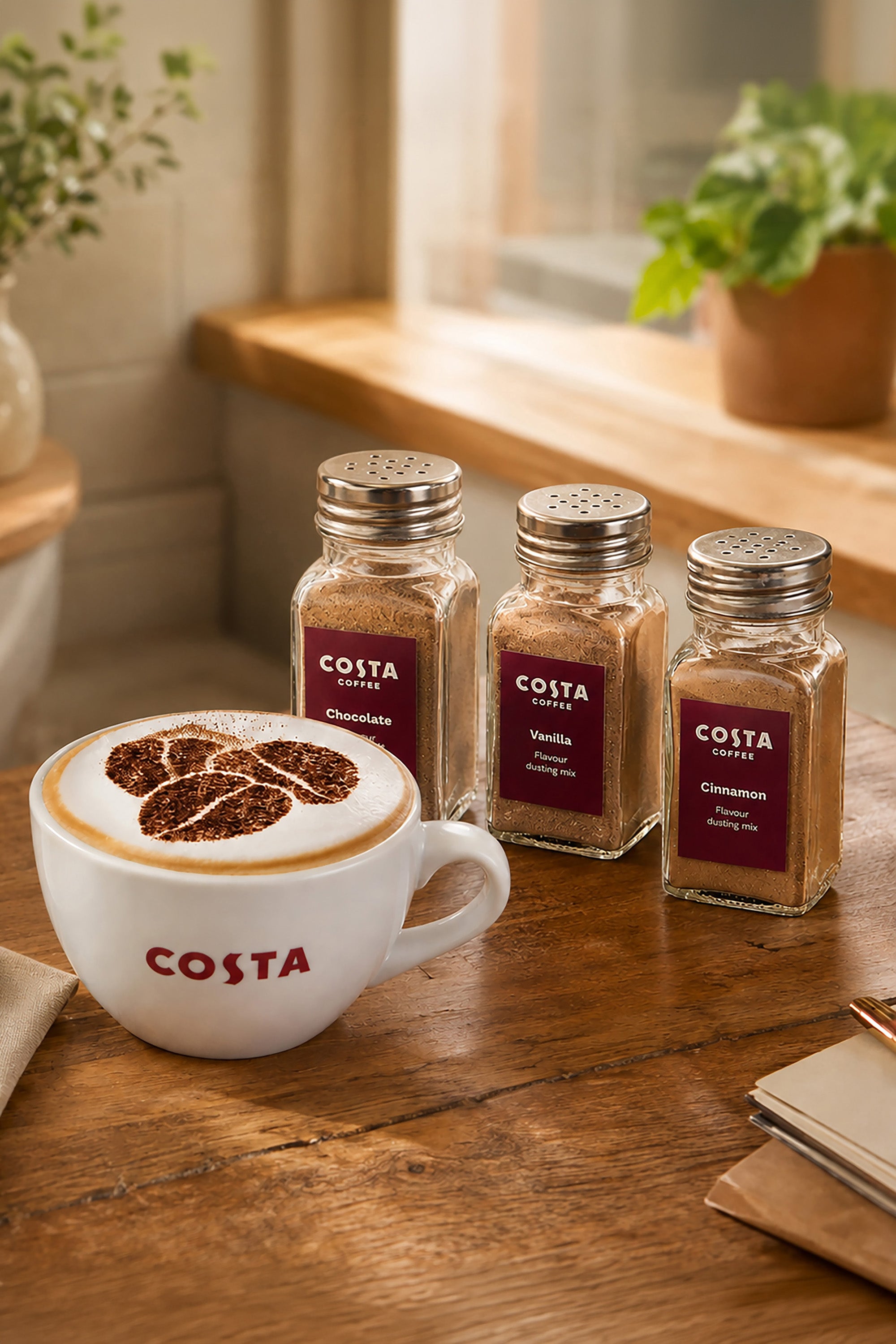 Costa Coffee 'Dusting Trio' Cocoa Powder Gift Set