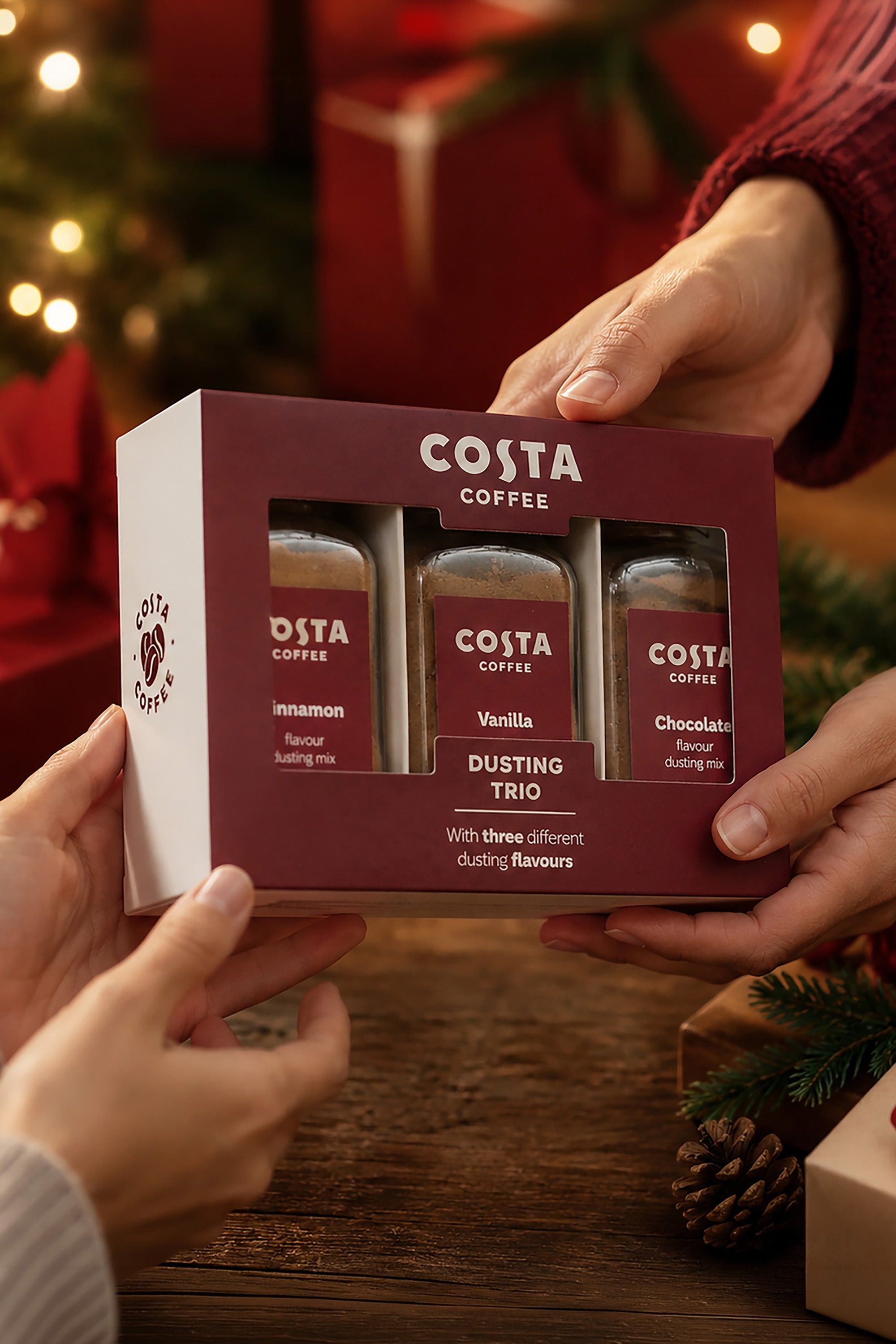 Costa Coffee 'Dusting Trio' Cocoa Powder Gift Set