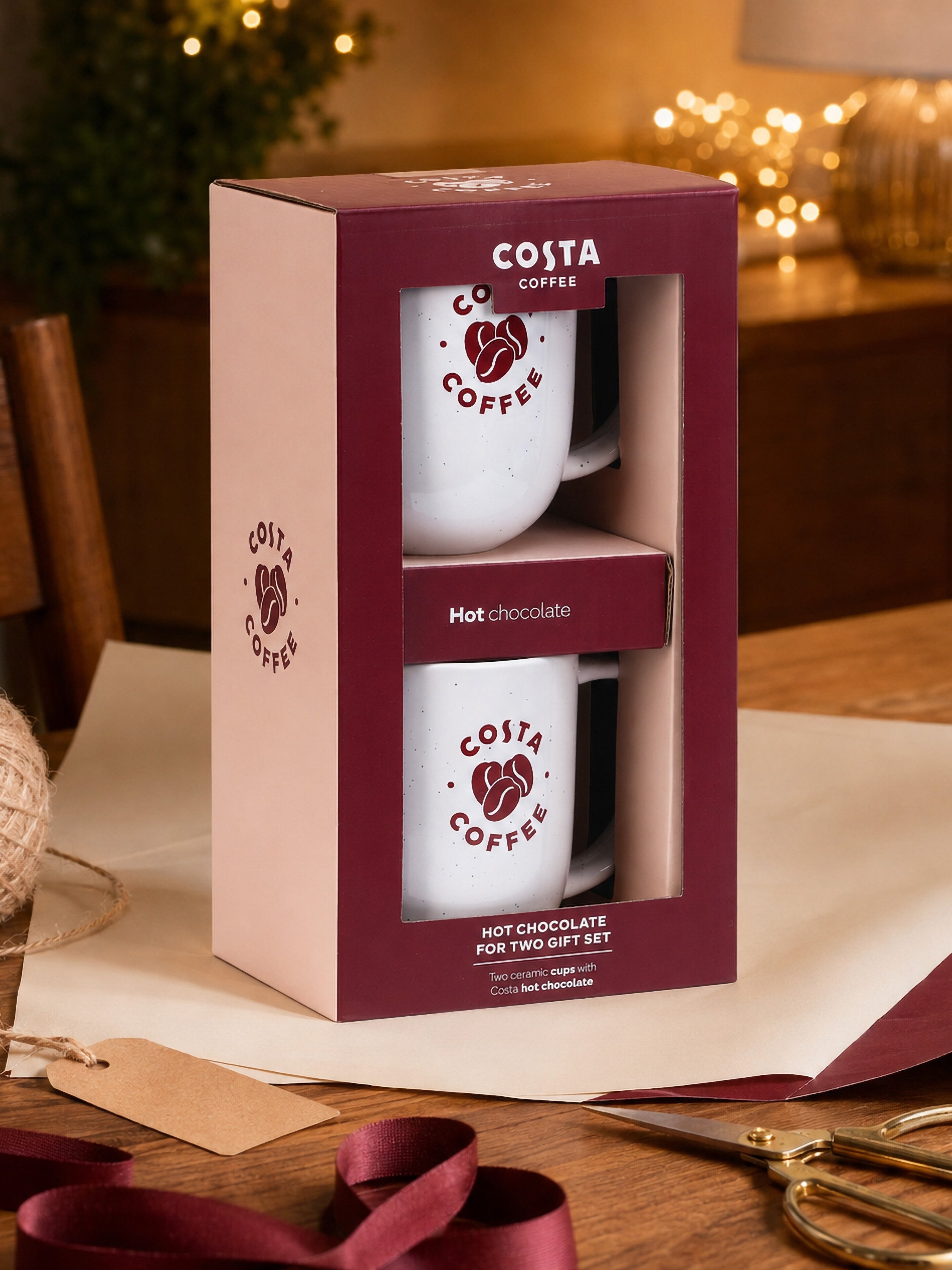 Costa Coffee 'Hot Chocolate for Two' Mug Gift Set