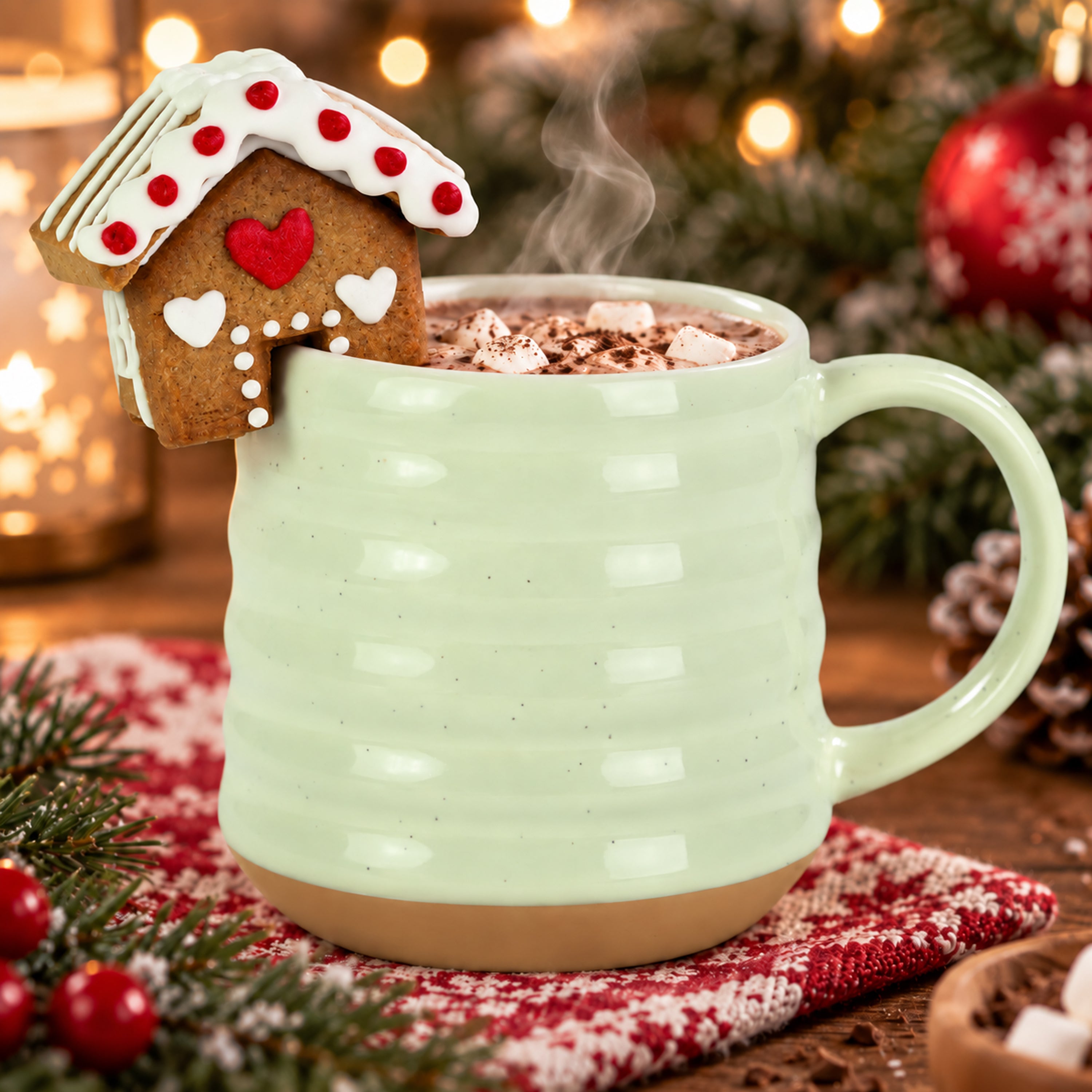 'Gingerbread Kitchen' House Biscuit Mug Hugger Trio