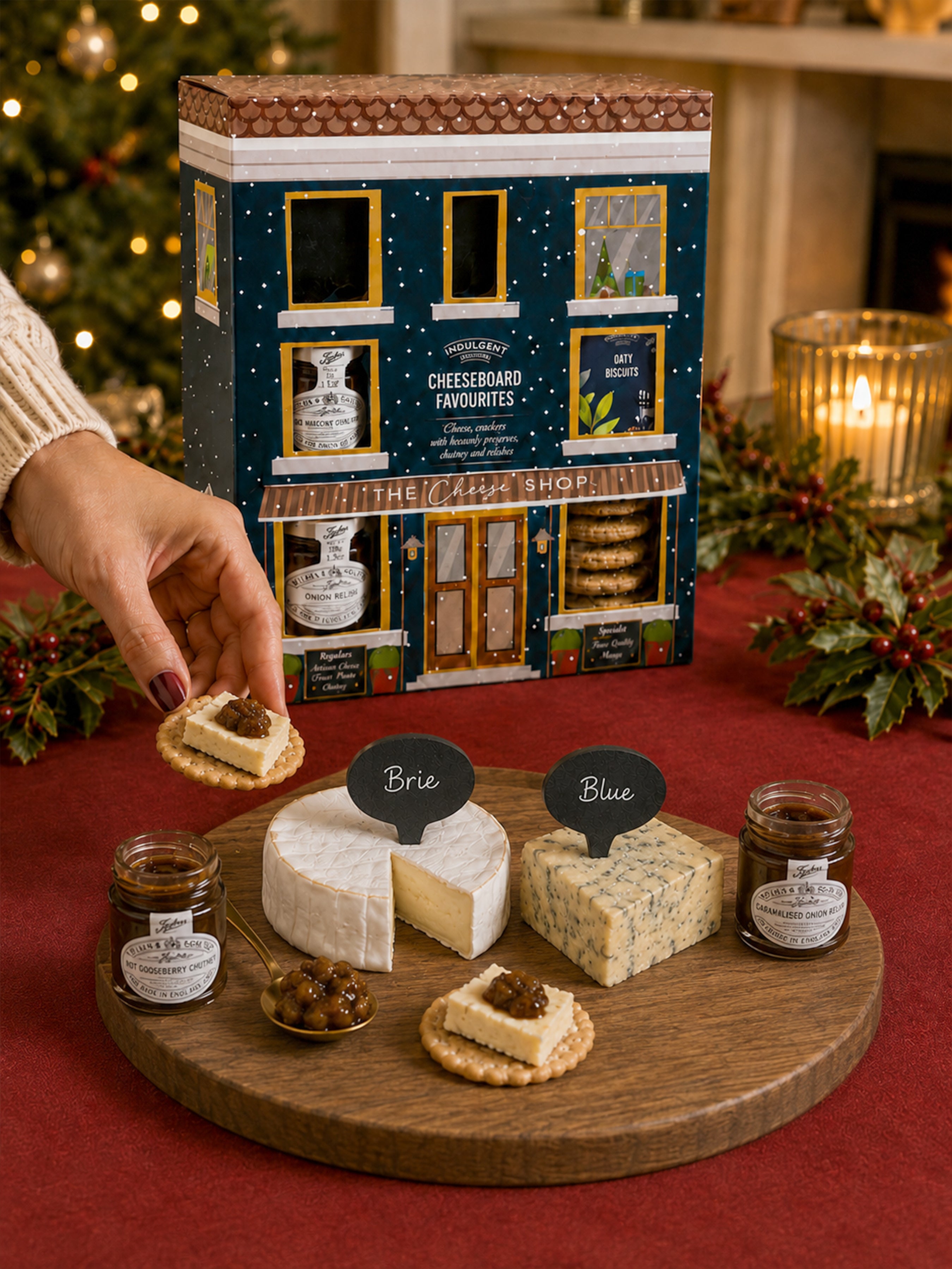 Cheeseboard Hamper Gift Set with Chutney and Biscuits
