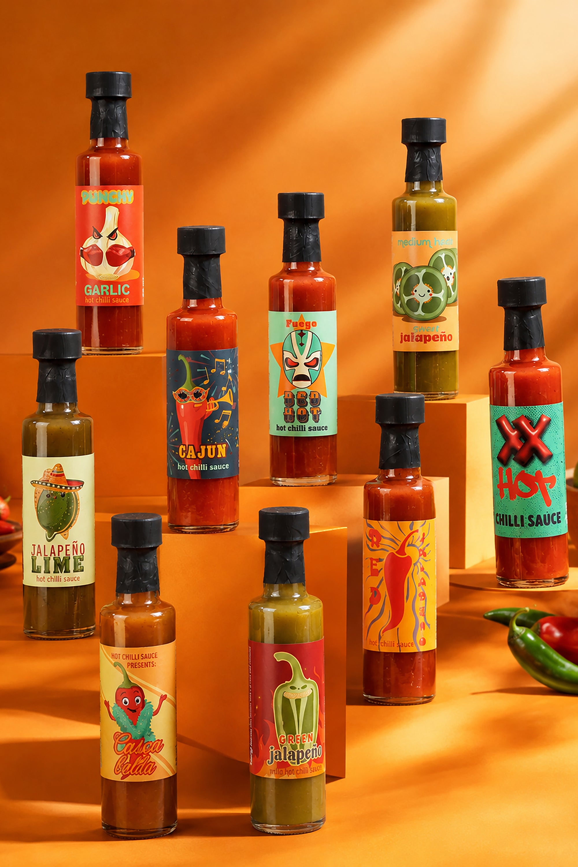 10 Hot Chilli Sauce Selection Tasting Gift Set