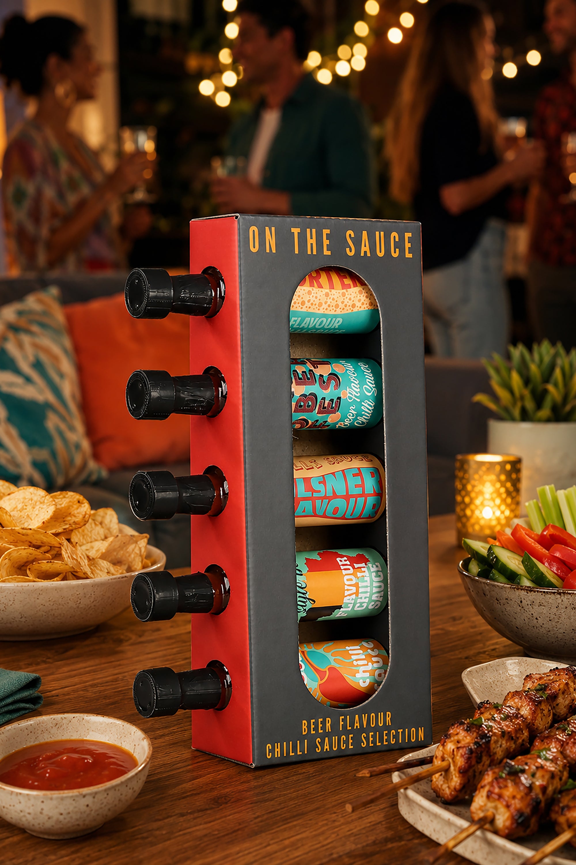 'On the Sauce' 5 Pack Beer Chilli Hot Sauce Gift Set