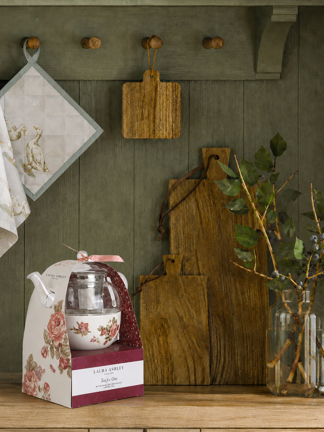 Laura Ashley Floral Tea for One Teapot and Cup Gift Set