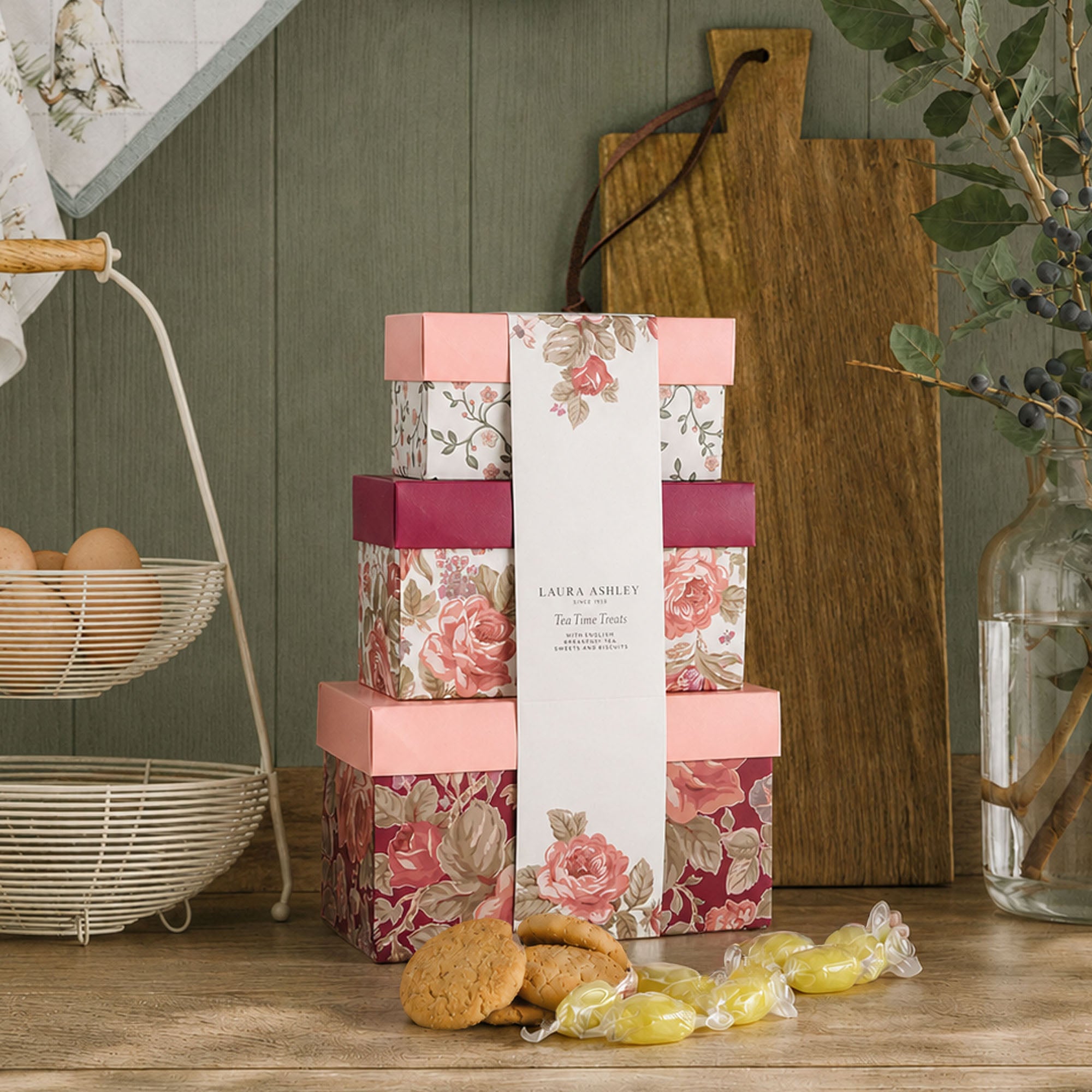 Laura Ashley 'Afternoon Tea Treats' Stacking Box Gift Set