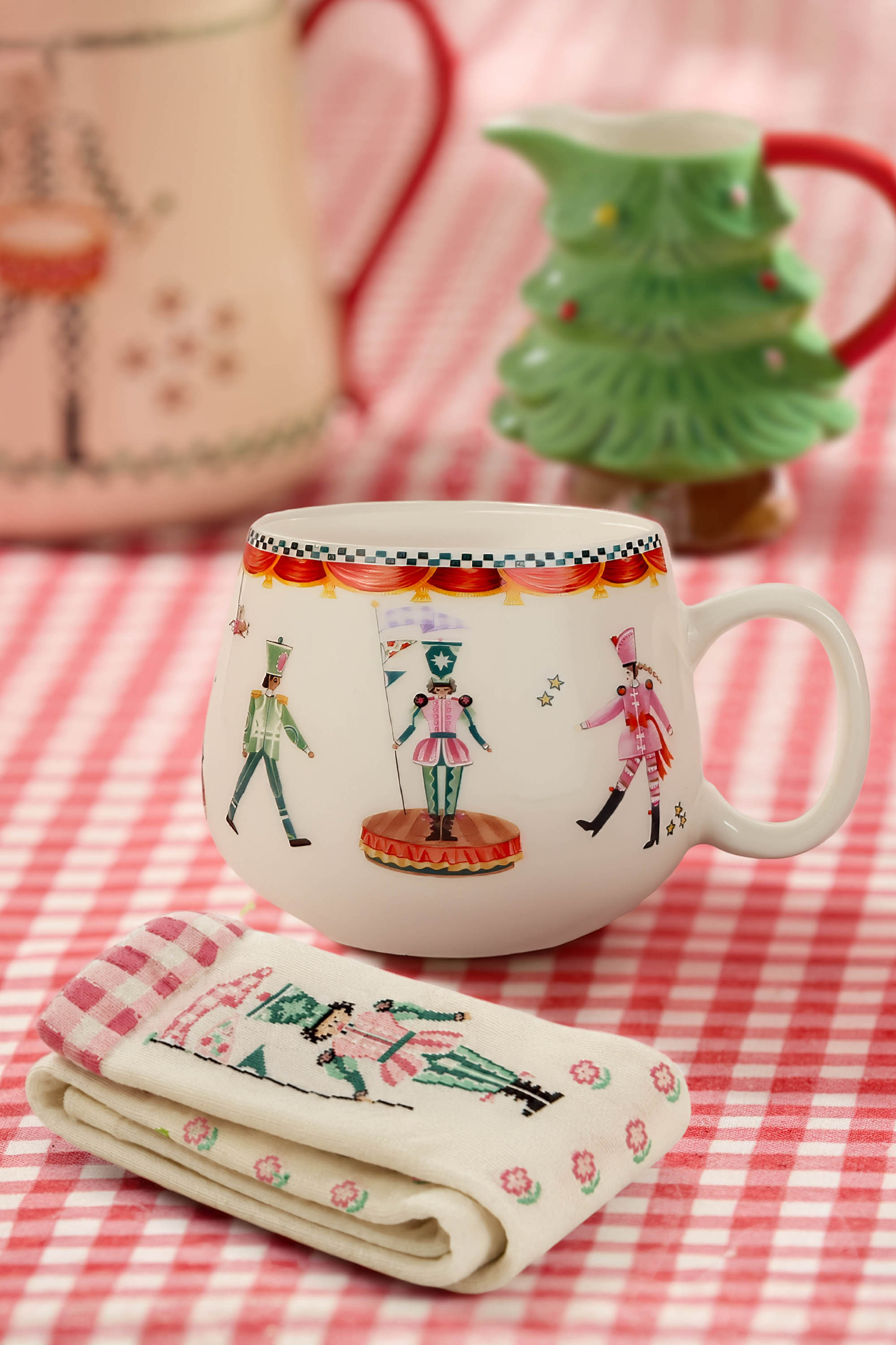 Cath Kidston Nutcracker Mug Socks and Hot Chocolate Gift Set