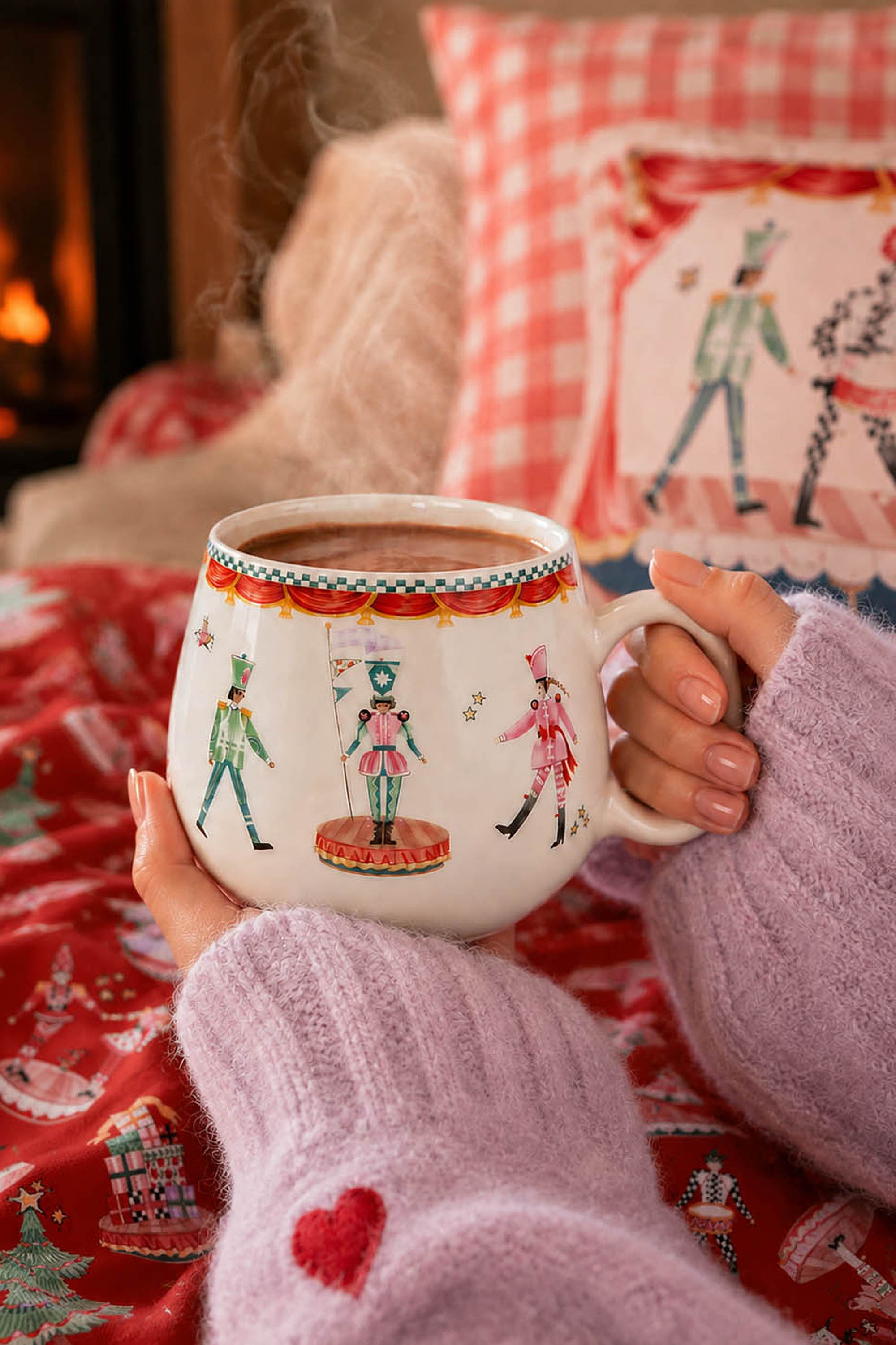Cath Kidston Nutcracker Mug Socks and Hot Chocolate Gift Set
