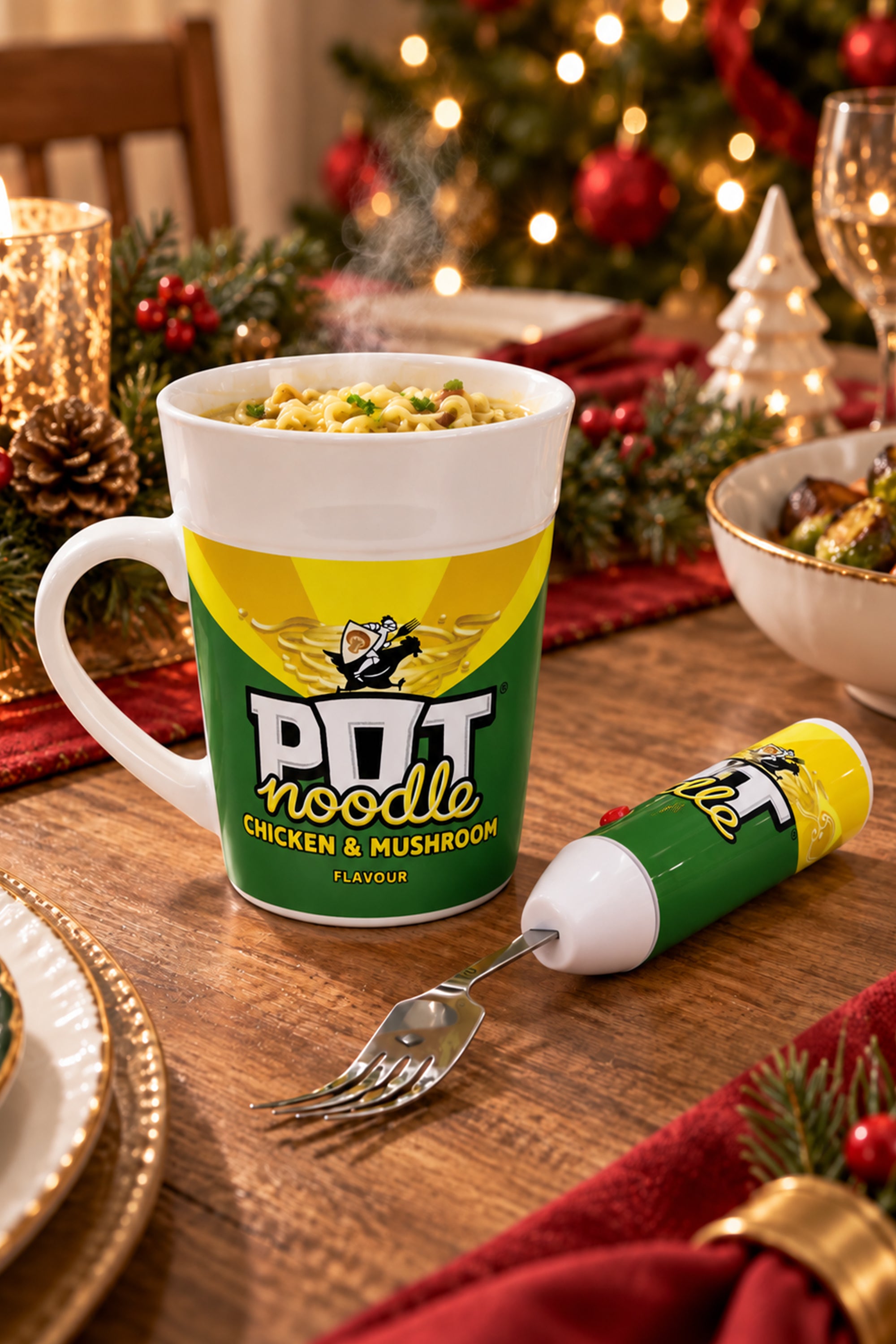 Pot Noodle 'Chicken & Mushroom' Spinning Fork Gift Set