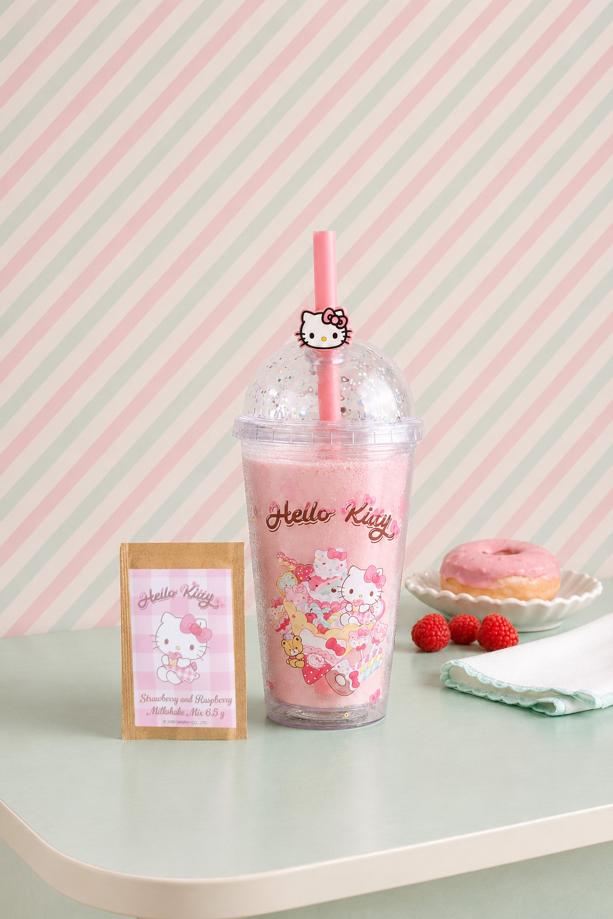 Hello Kitty Bubble Tea Cup and Milkshake Mix Gift Set