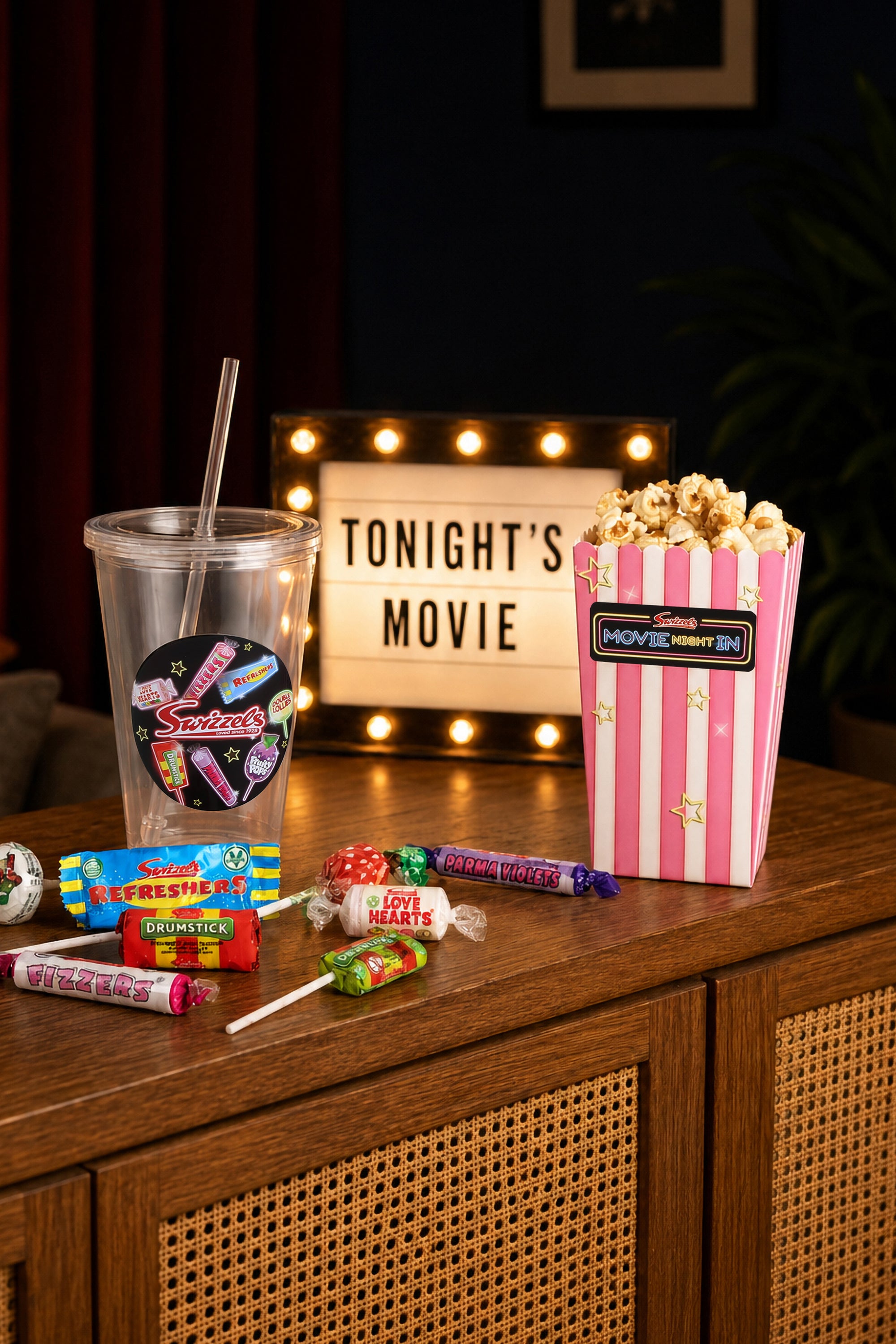 Swizzels 'Movie Night In' Popcorn and Sweets Gift Set