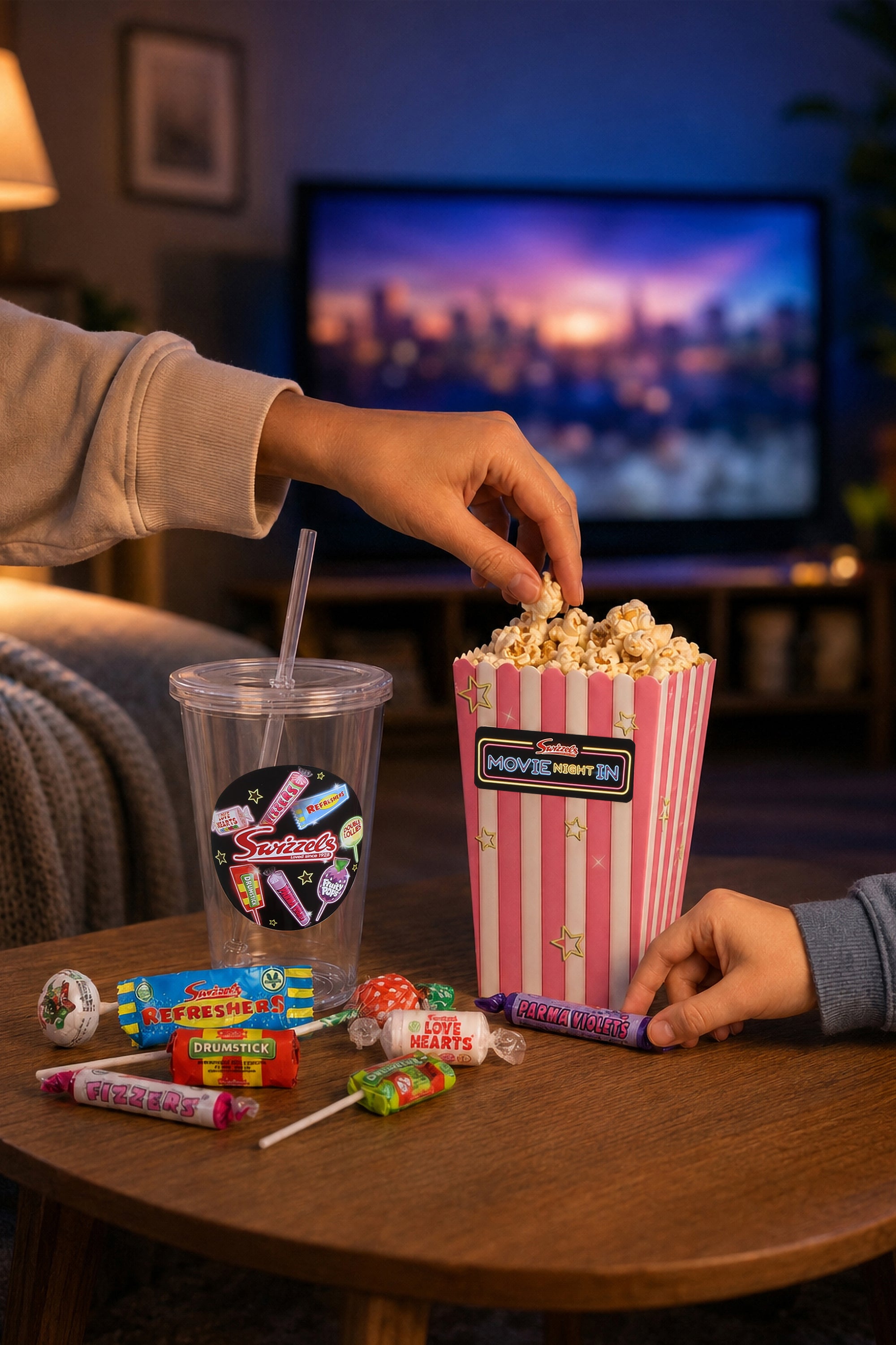Swizzels 'Movie Night In' Popcorn and Sweets Gift Set