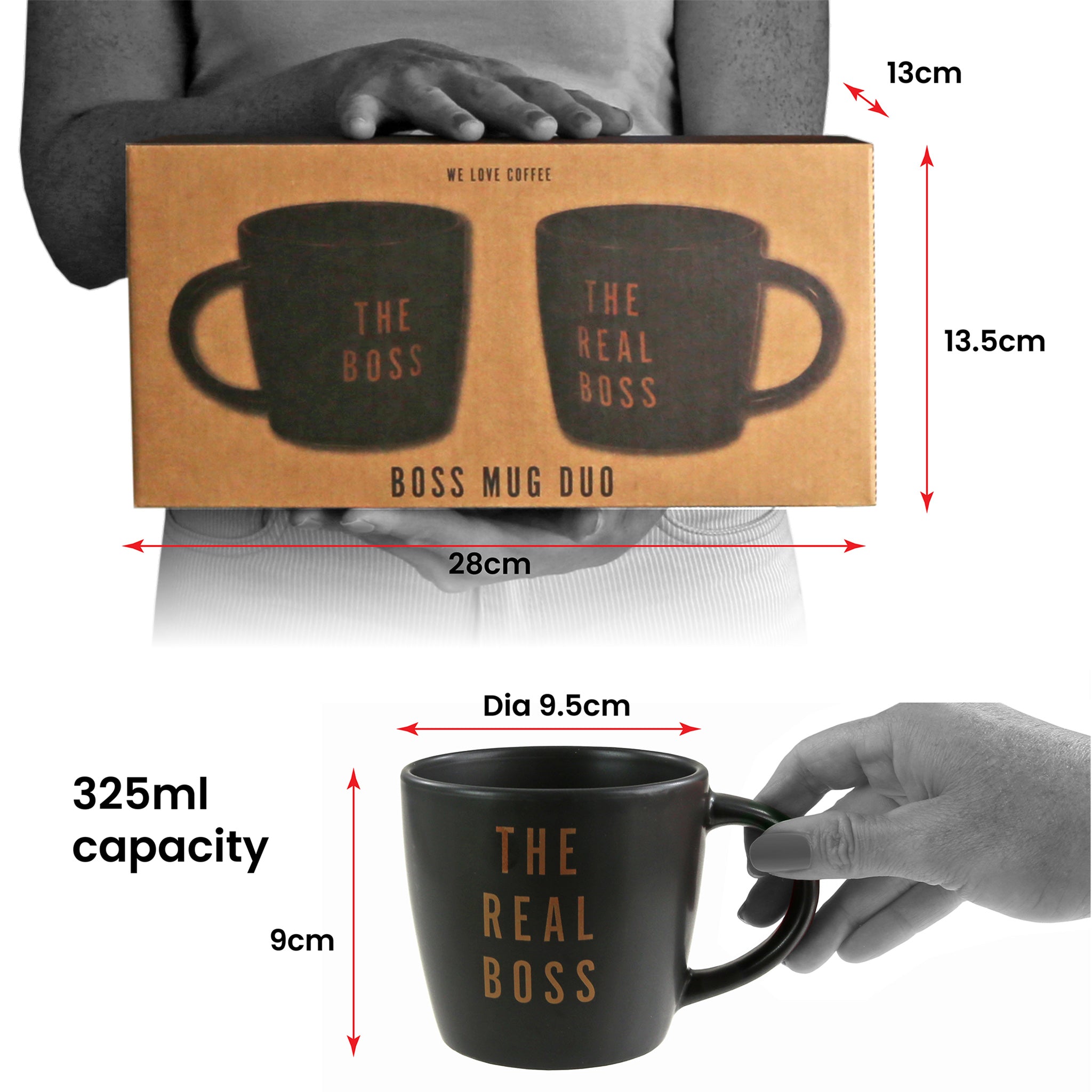 The Boss and The Real Boss Mug Duo Gift Set