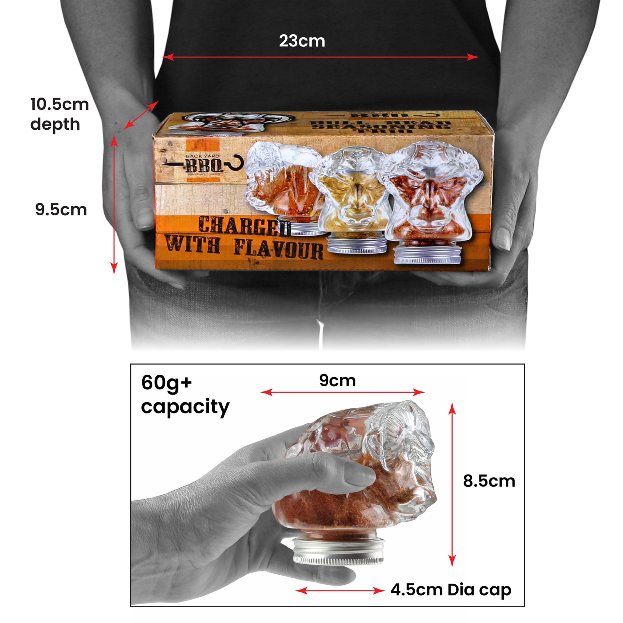 Bull's Head Barbecue Steak Rub Trio Gift Set