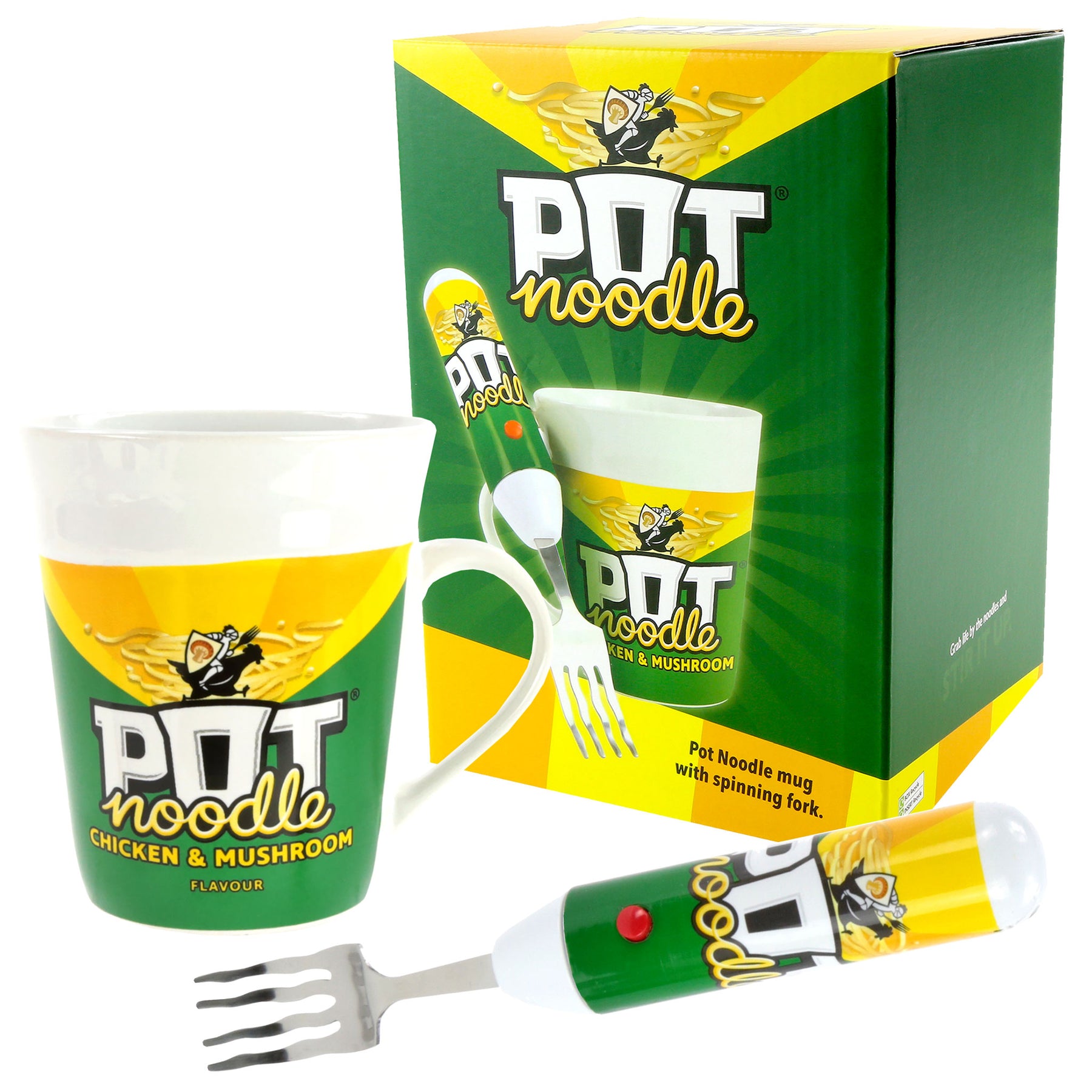 Chicken and Mushroom Pot Noodle Gift Set with Spinning Fork