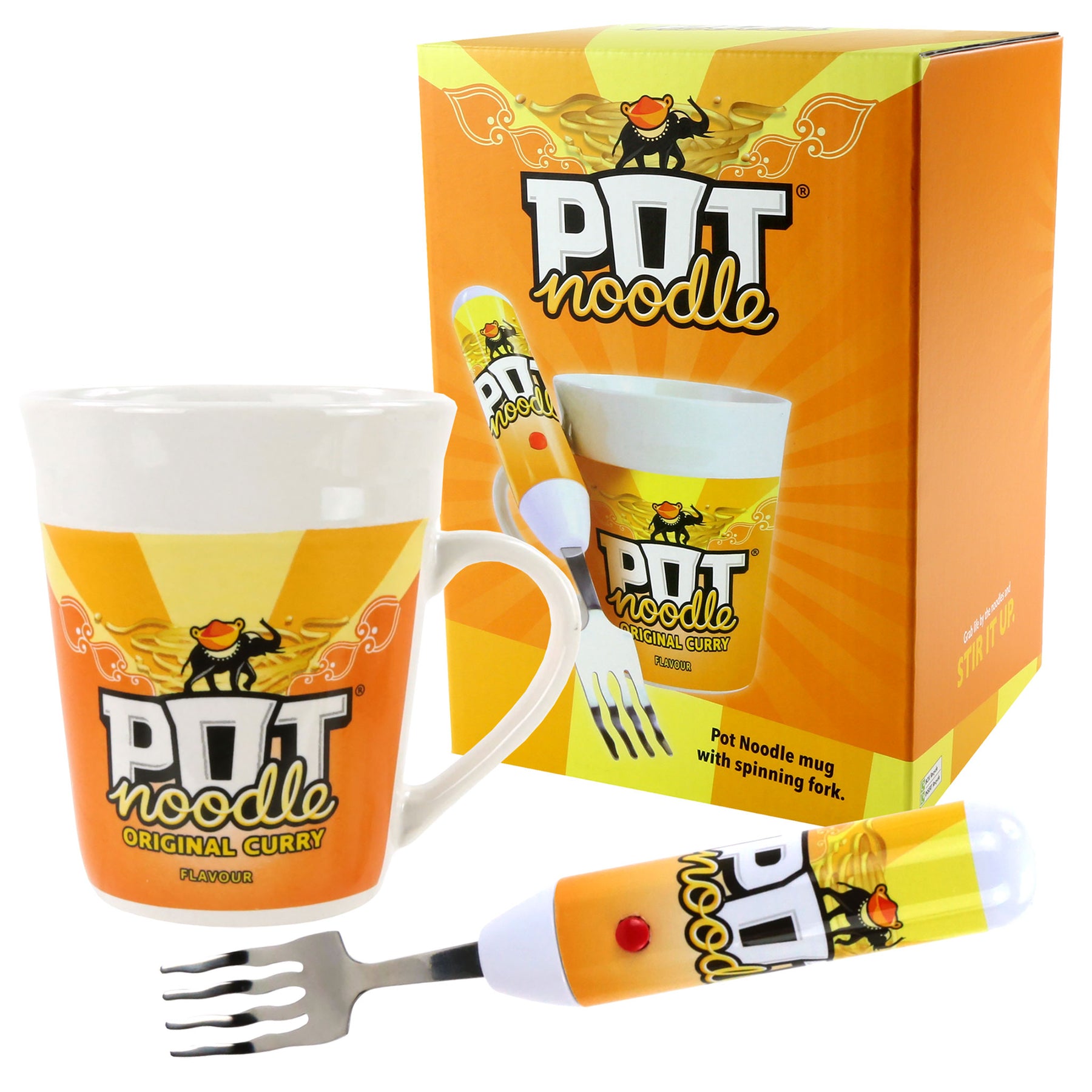 Curry Pot Noodle Gift Set with Spinning Fork