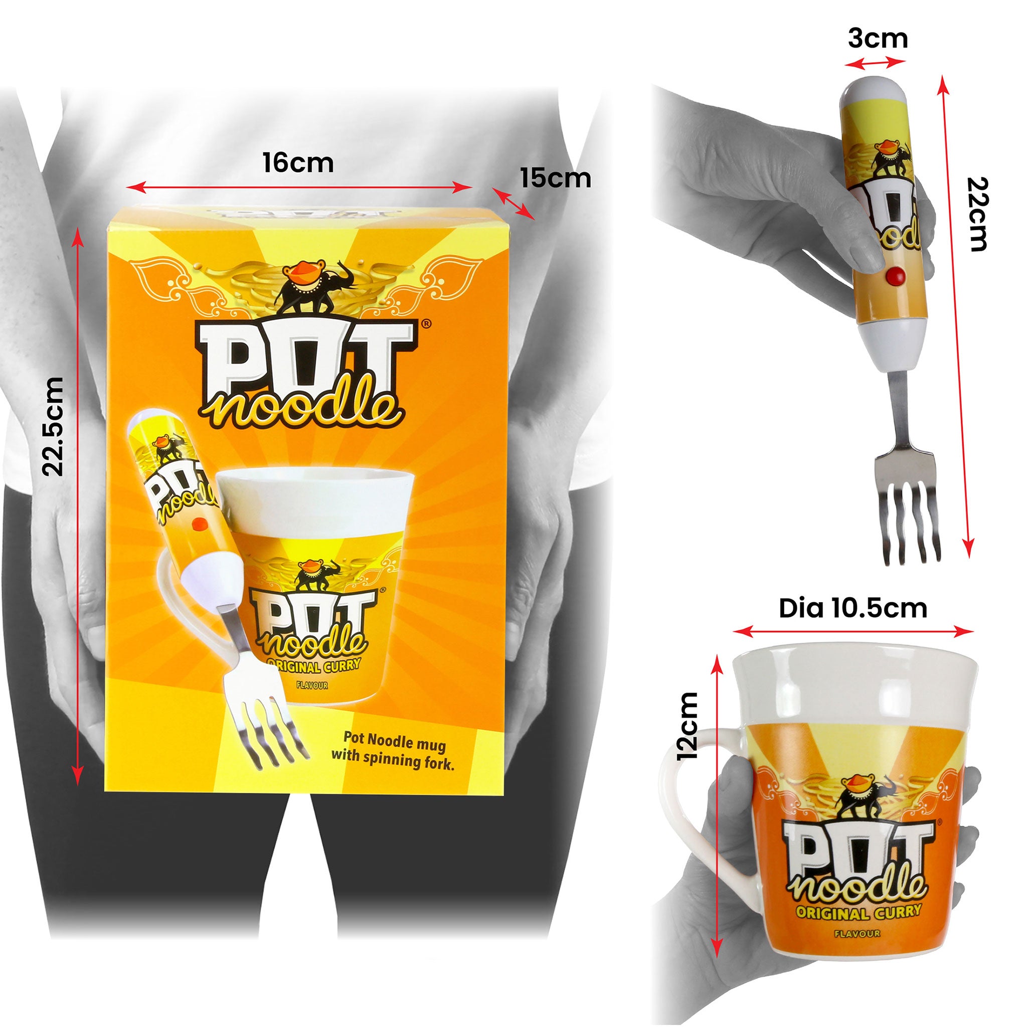 Curry Pot Noodle Gift Set with Spinning Fork