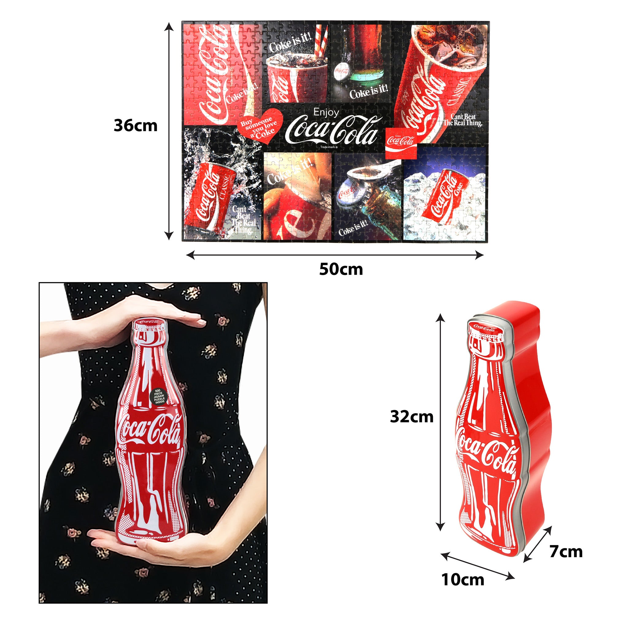 Coca-Cola Holiday 500-Piece Jigsaw Puzzle - Christmas Family Puzzle Activity