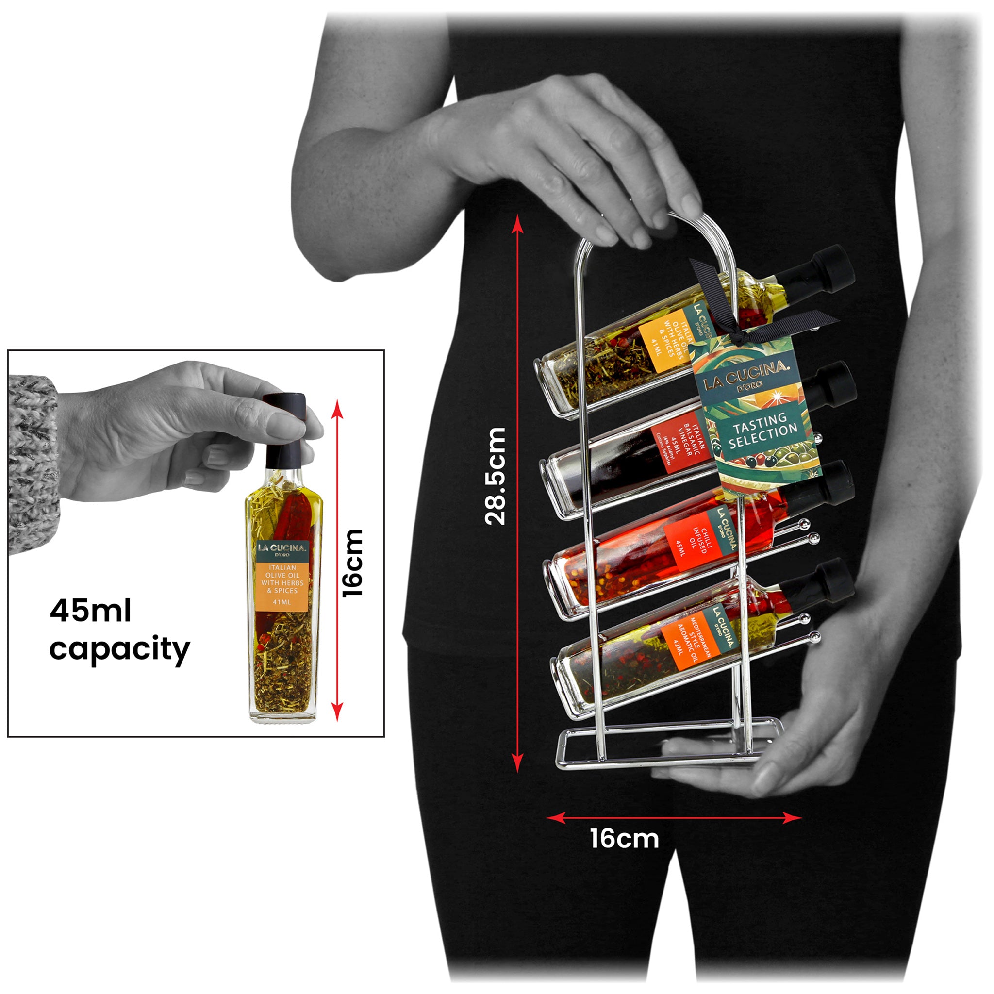 Flavoured Oil and Balsamic Gift Set in Rack