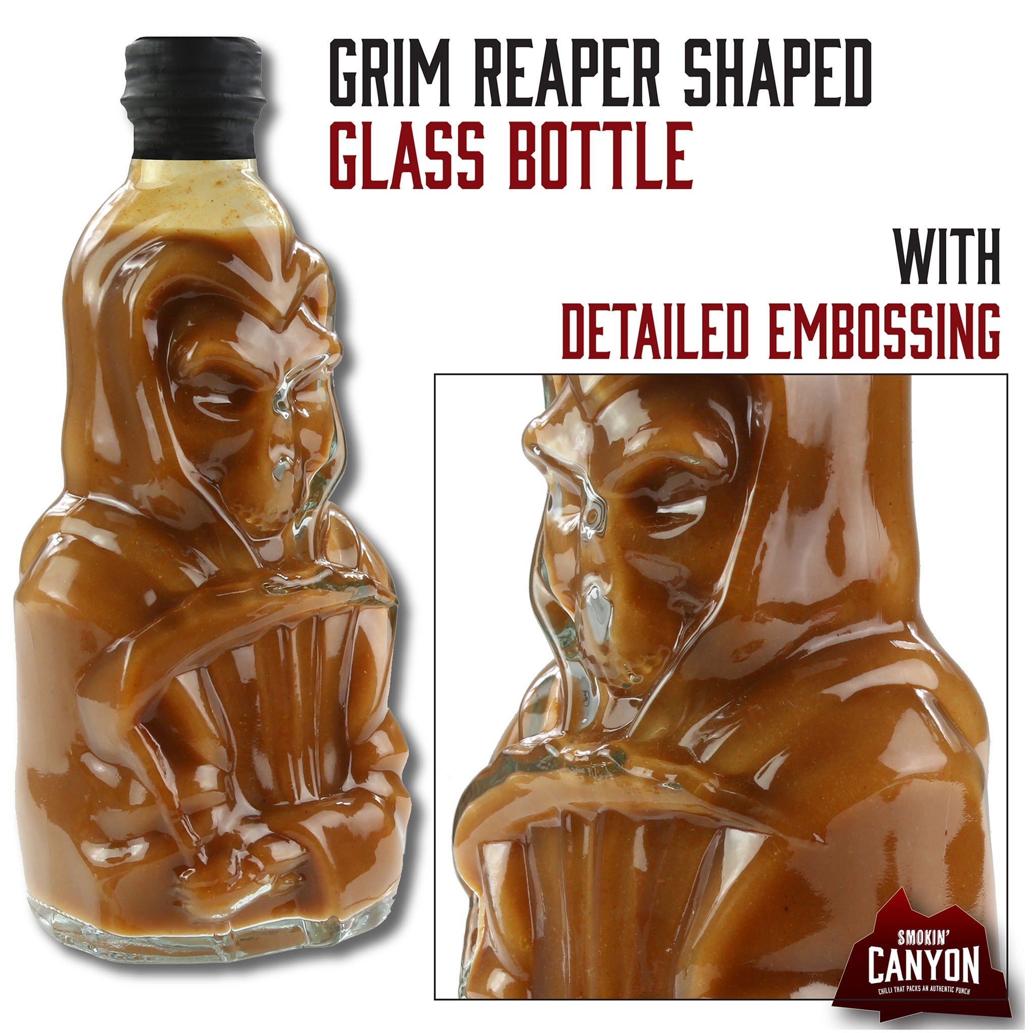 The Grim Reaper Jalapeno and Ghost Pepper Hot Sauce Gift
