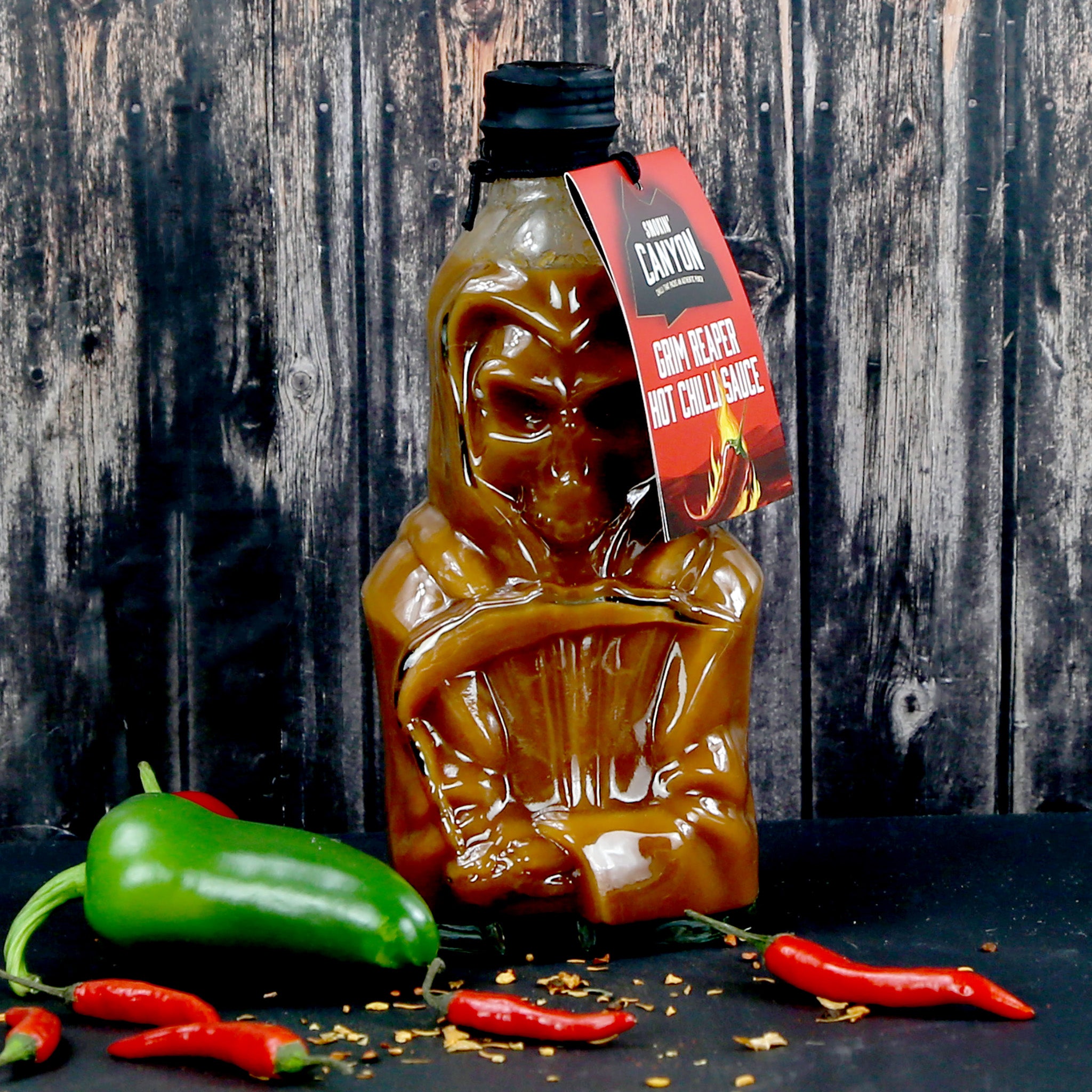 The Grim Reaper Jalapeno and Ghost Pepper Hot Sauce Gift