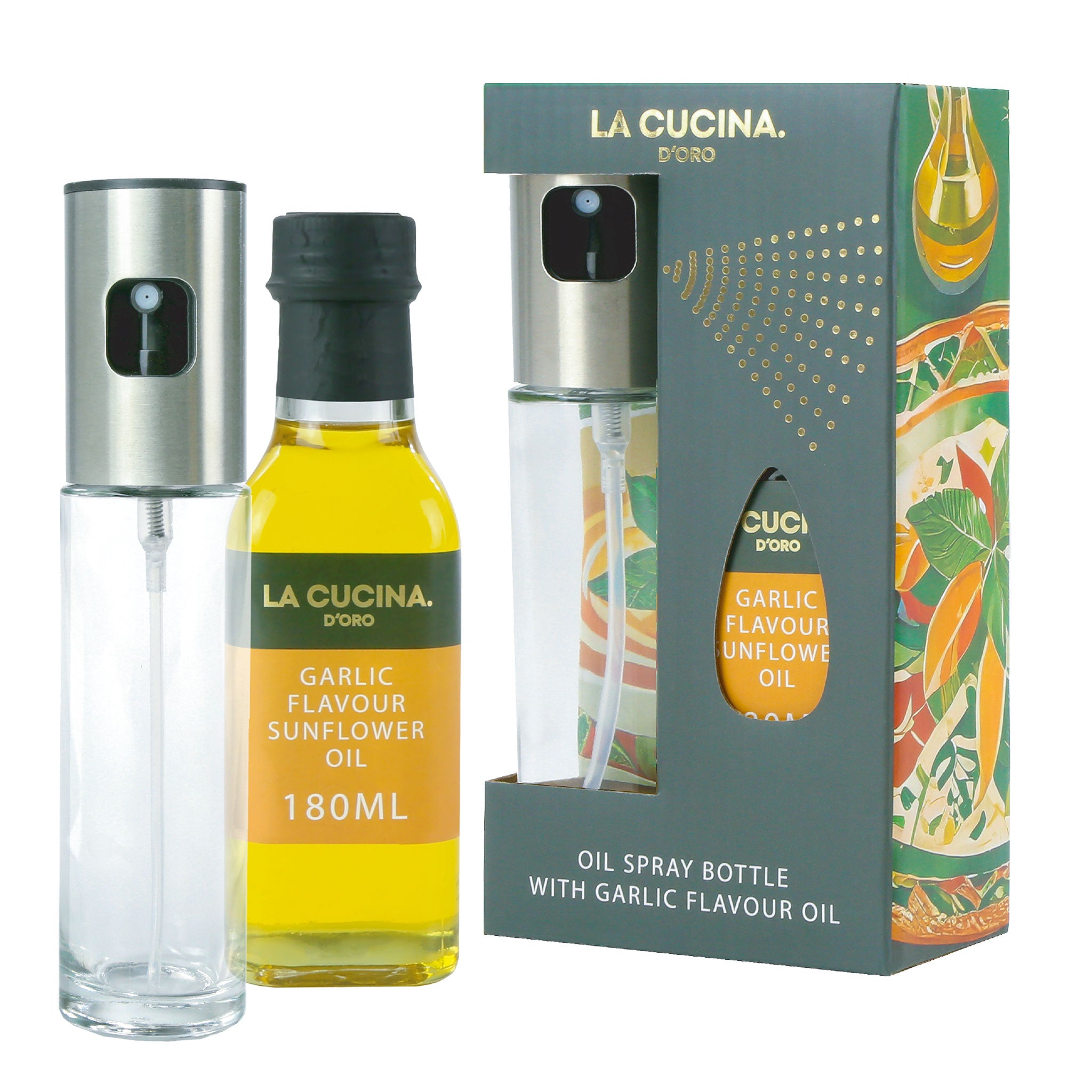 Oil Spray Bottle Gift Set - Ideal for Cooking and Air Fryers