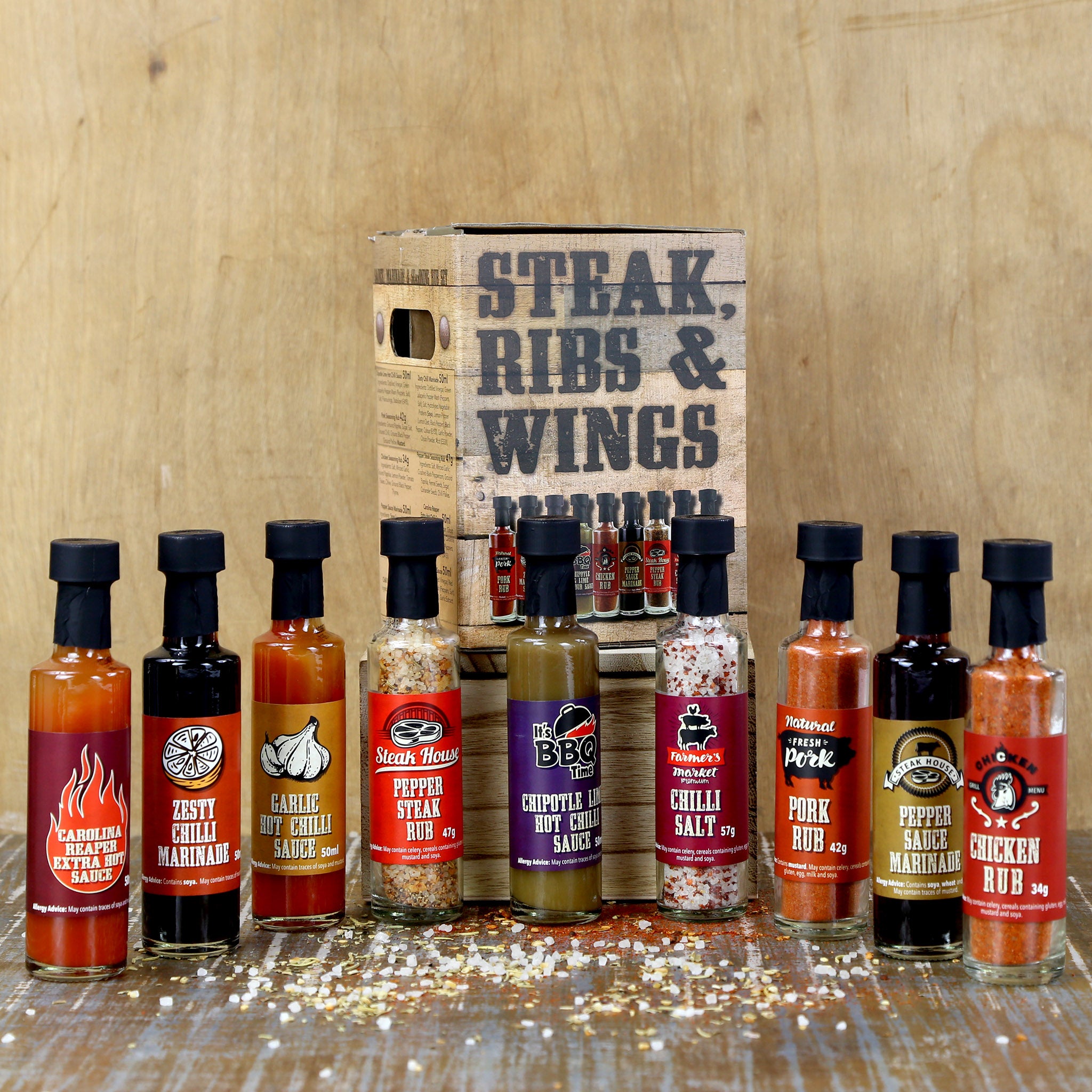 Steak Sauce and BBQ Seasoning Selection Gift Set