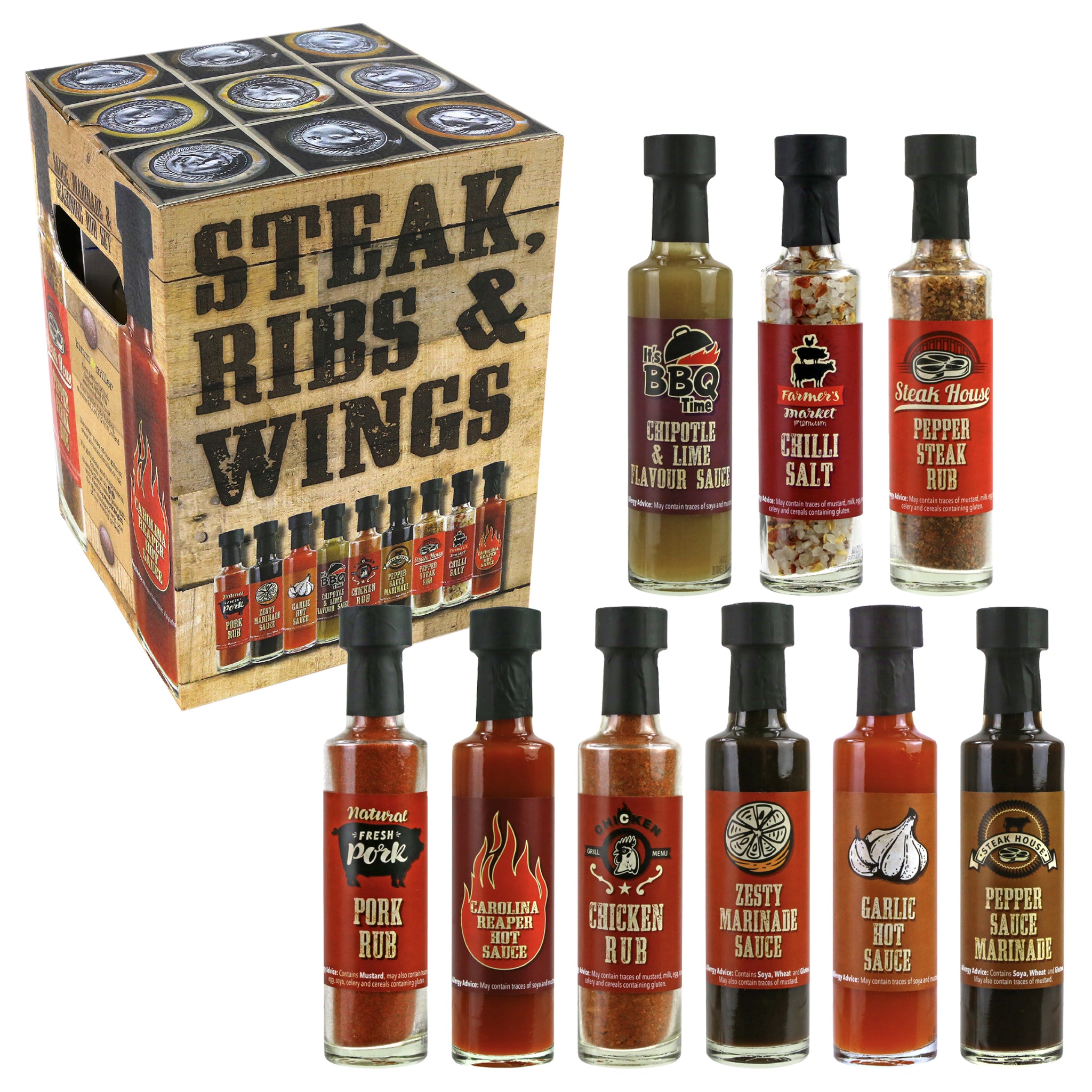 Steak Sauce and BBQ Seasoning Selection Gift Set
